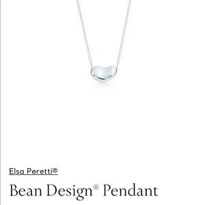 Tiffany 925 silver bean design necklace